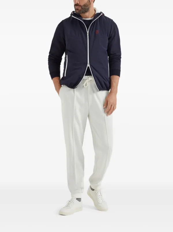 Brunello Cucinelli フーデッド ベスト | ブルー | FARFETCH JP
