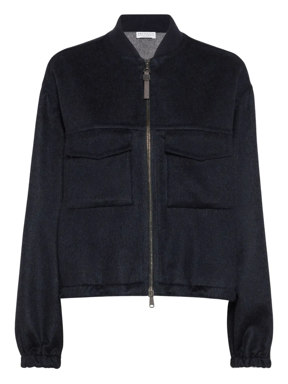 Brunello Cucinelli pocket-detail zip-front jacket - Blu