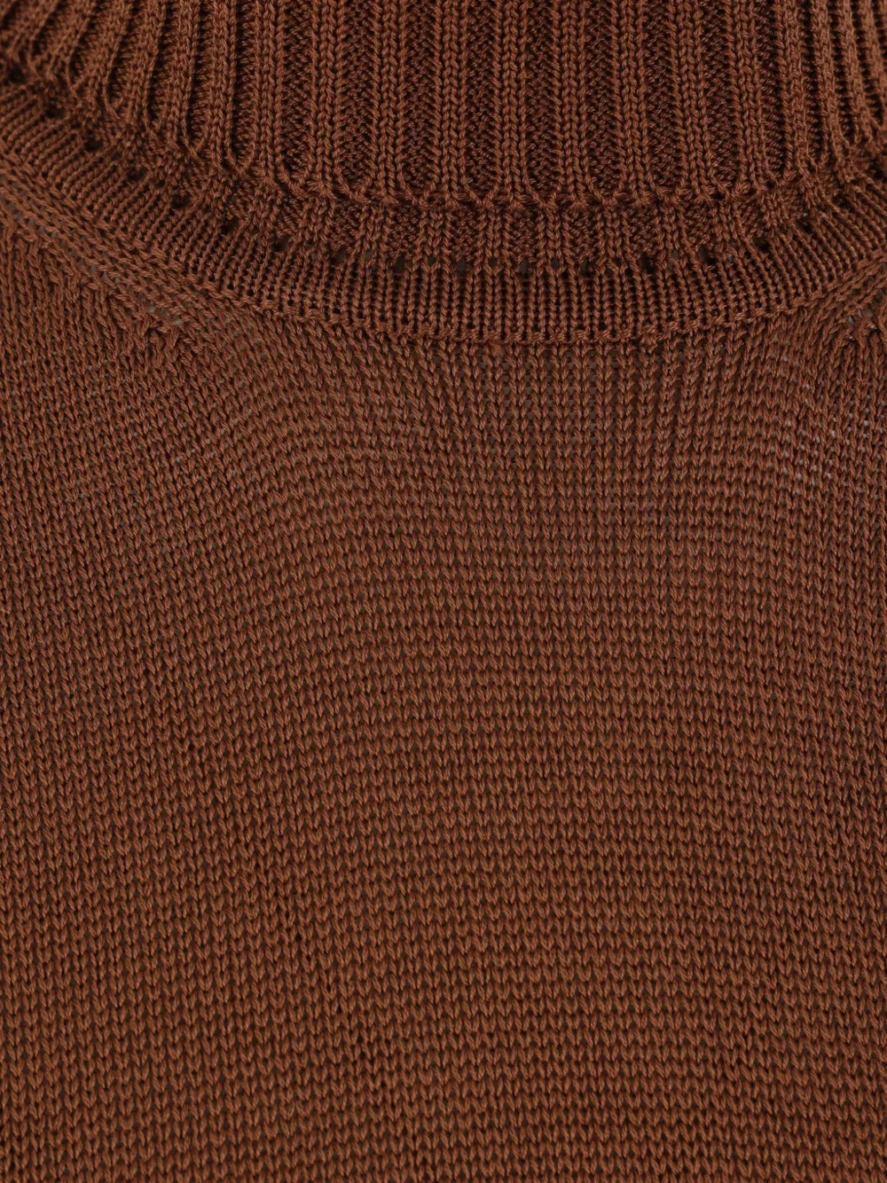 Niccolò Pasqualetti Mouwloze tanktop met hoge hals Bruin