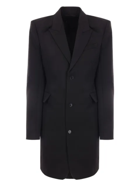 ALAINPAUL peak-lapel padded-shoulder coat 