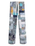 Kartik Research patchwork block-print trousers - Blue