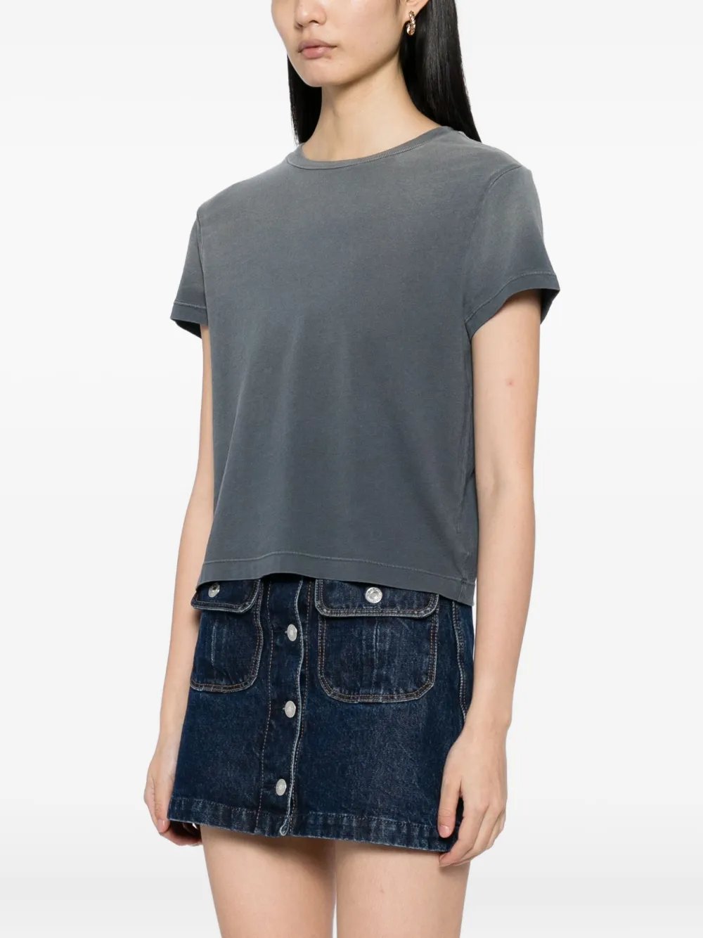 AGOLDE Adine Shrunken T-shirt Grijs