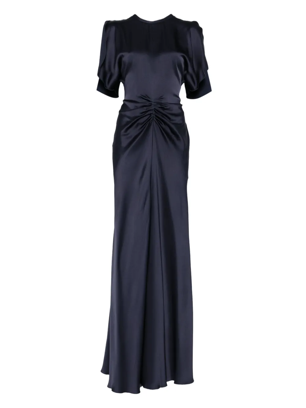 Victoria Beckham draped-waist maxi dress Blauw