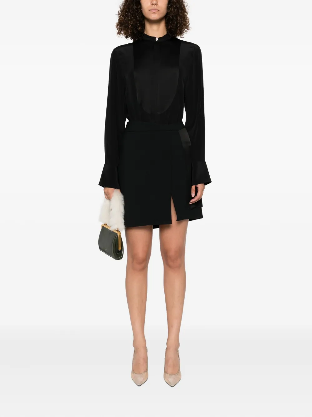 Victoria Beckham asymmetric skirt Zwart