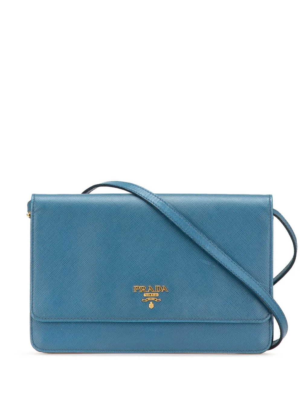 Pre-owned Prada 2010-2024 Saffiano Wallet On Strap Crossbody Bag