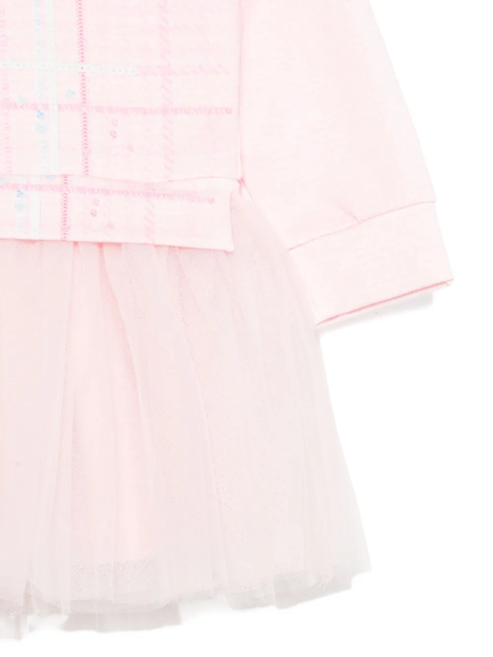 Lapin House Geruite tulen jurk Roze