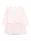 Lapin House heart-plaid tulle dress - Pink