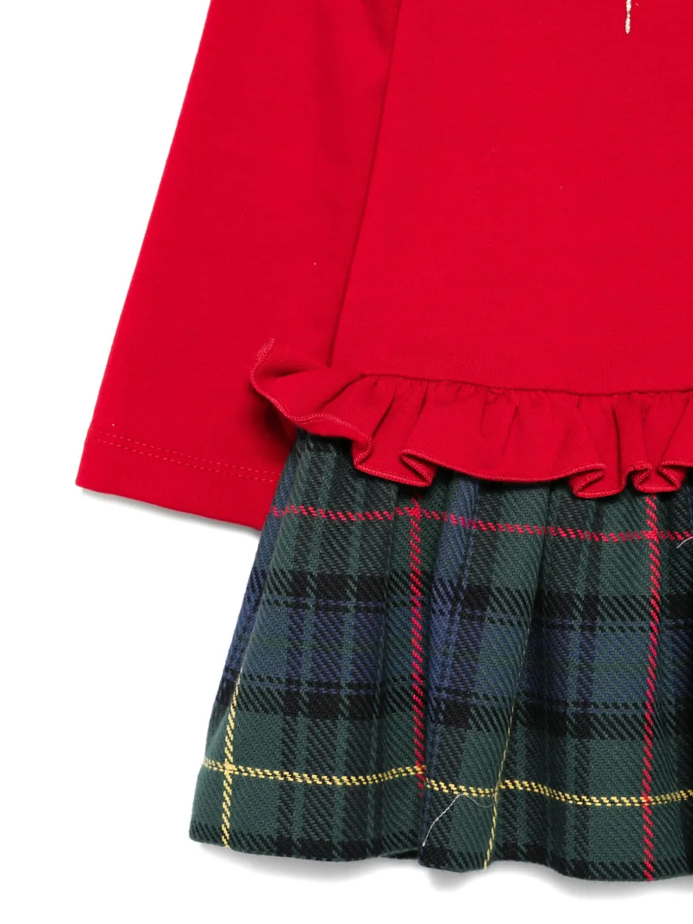 Lapin House Ruffled Plaid Dress In Multi