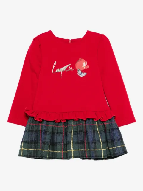 Lapin House ruffled plaid dress