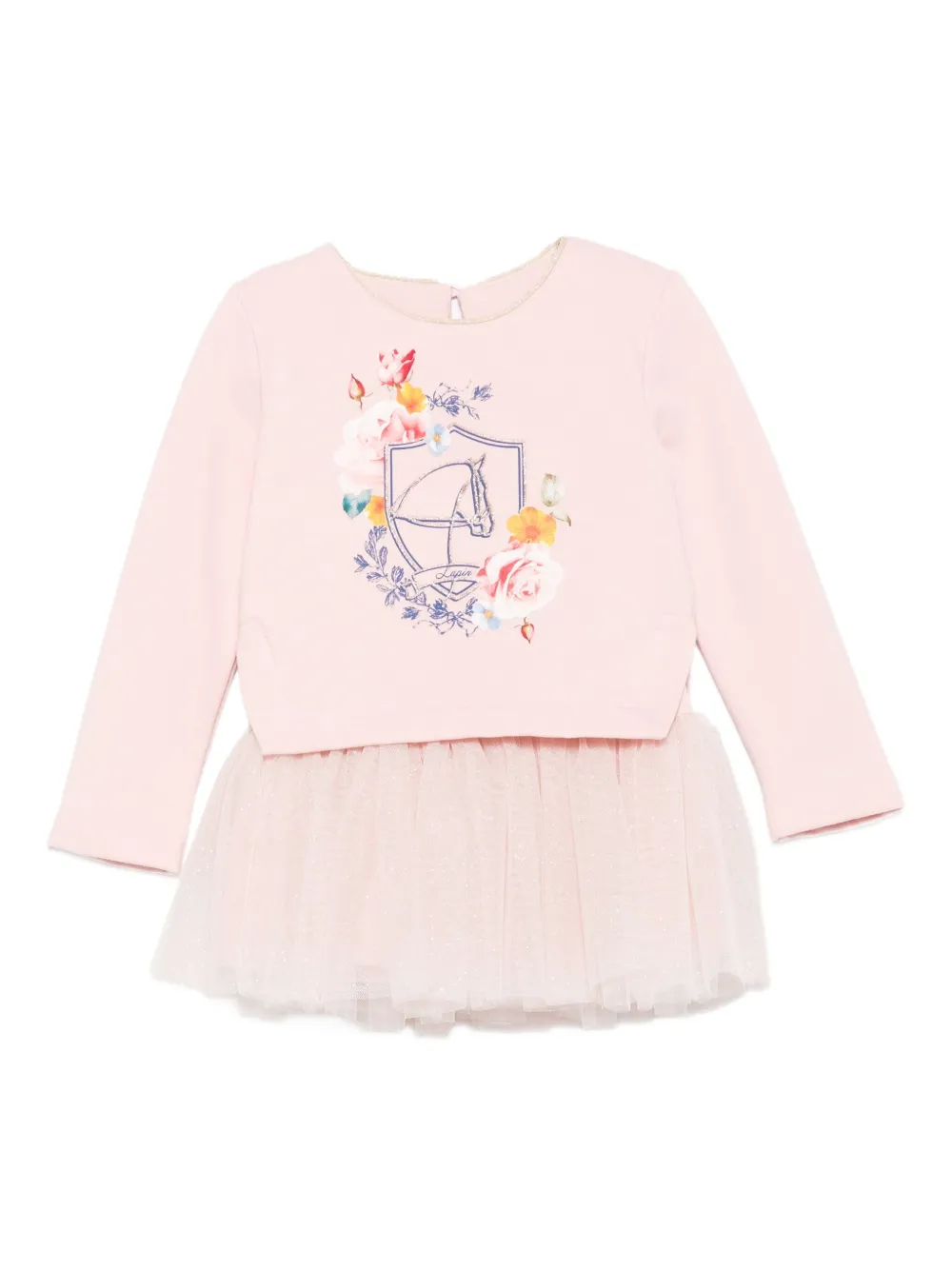 Lapin House set de vestido de tul con caballos estampados | rosado | Image 1