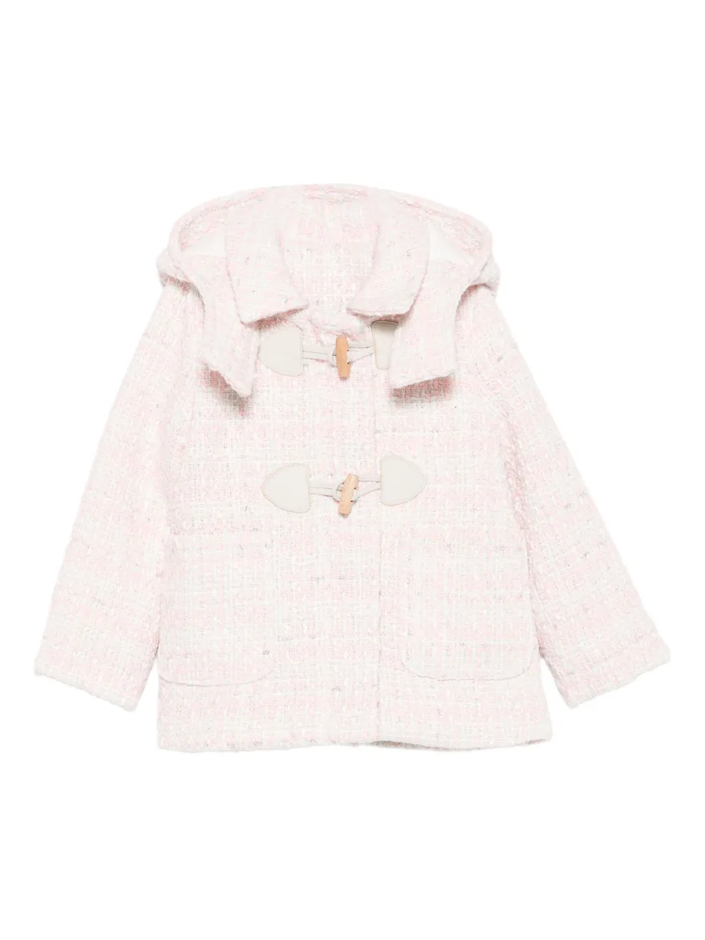 Lapin House Babies' Hooded Toggle Coat In Pink