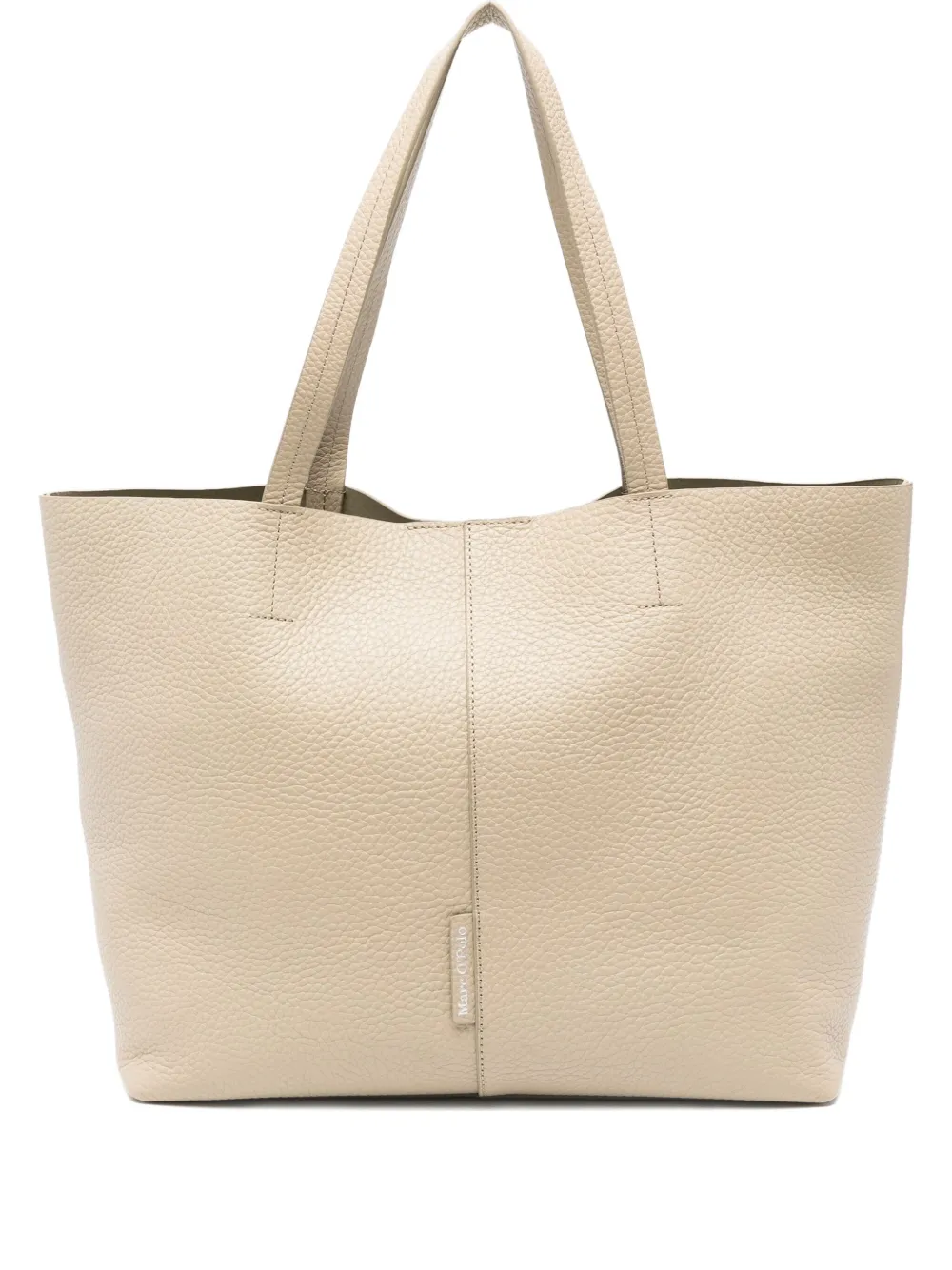 Marc O'Polo Celia leren shopper Beige