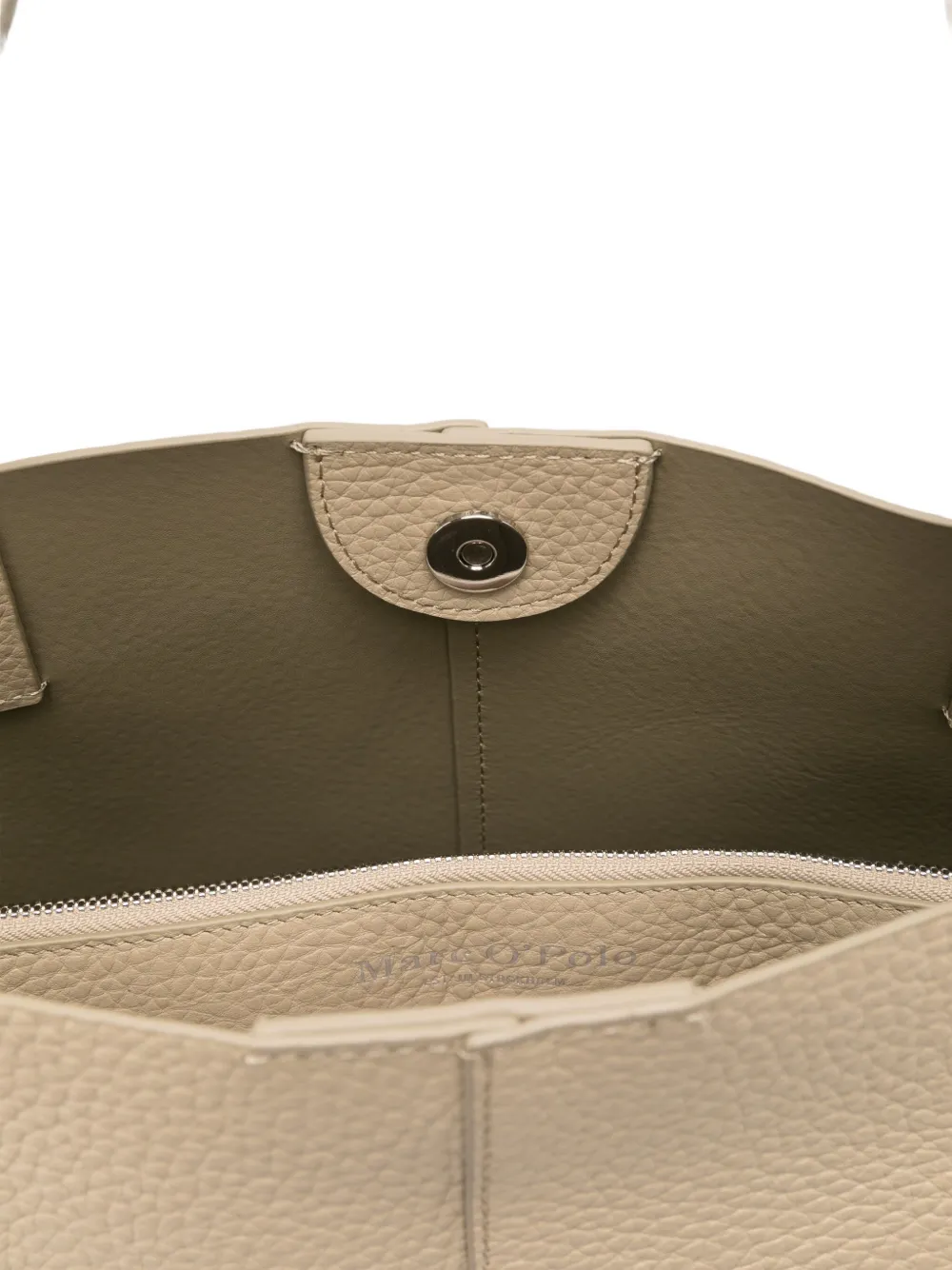 Marc O'Polo Celia leren shopper Beige