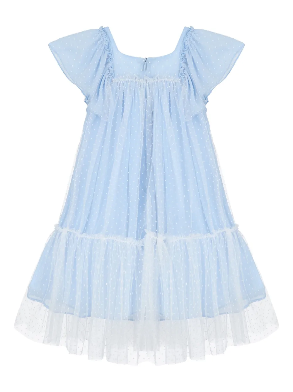 Patachou Tulen jurk met stippen Blauw