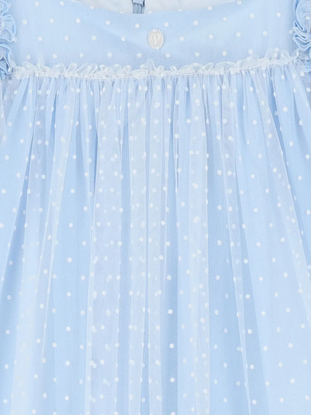 Patachou Tulen jurk met stippen Blauw