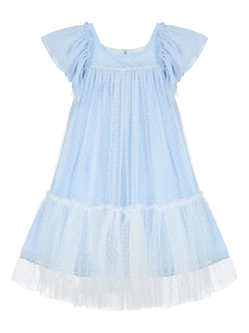 Patachou Tulen jurk met stippen Blauw