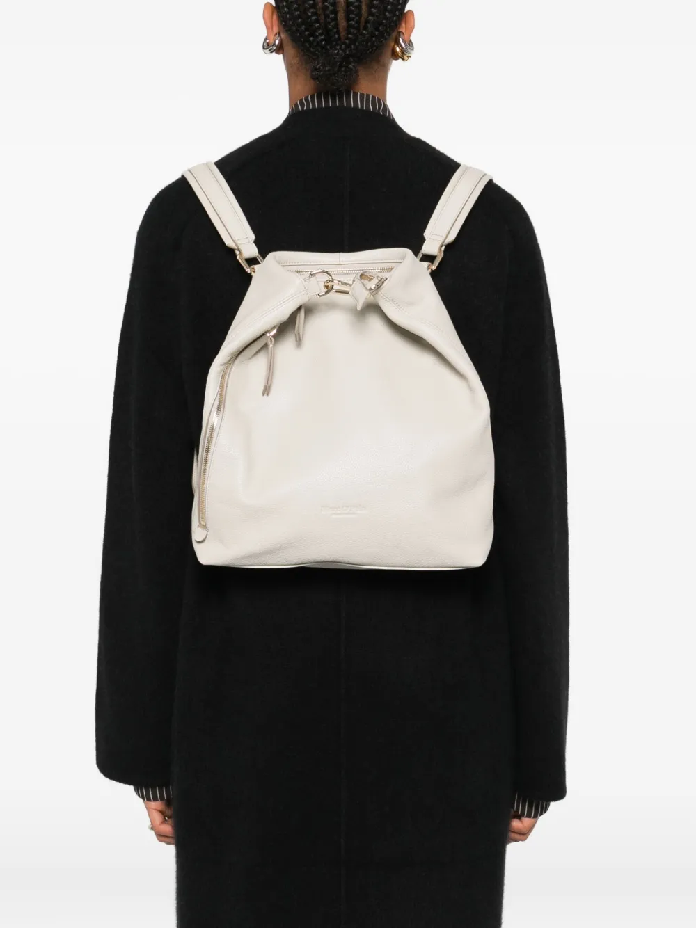 Marc O'Polo Leren rugzak - Beige