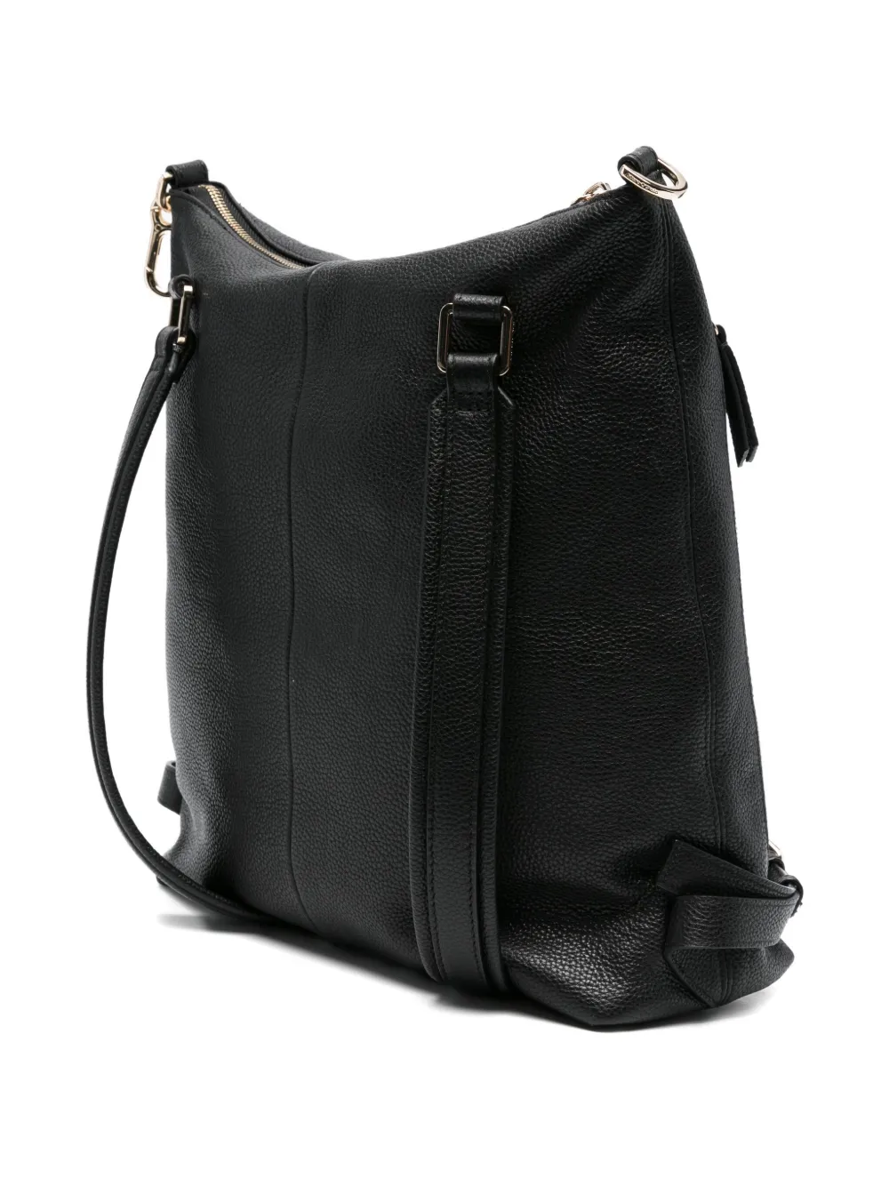 Marc O'Polo Haily drawstring leather backpack Zwart