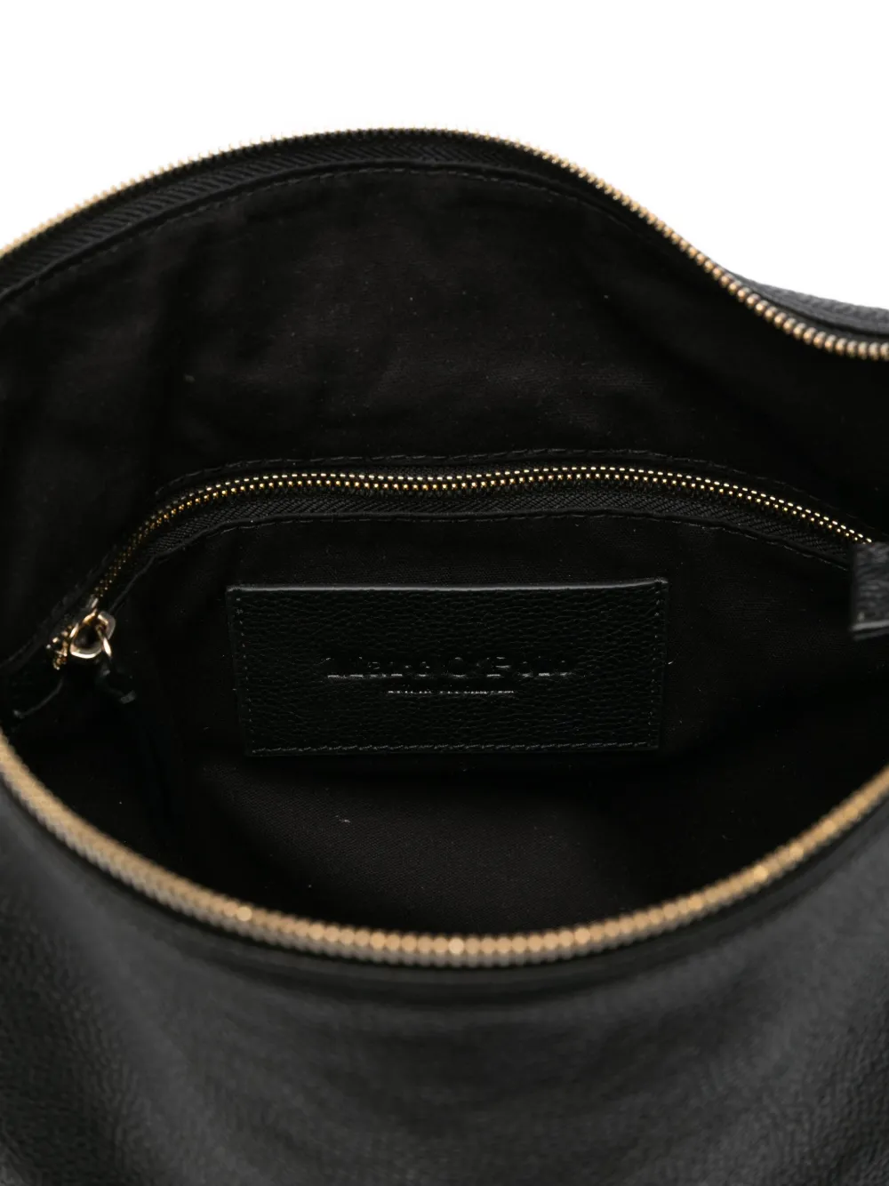 Marc O'Polo Haily drawstring leather backpack Zwart