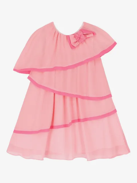 Patachou ruffled cape-sleeve dress