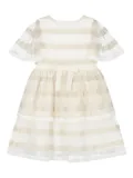Patachou lace-embroidered flared dress - White
