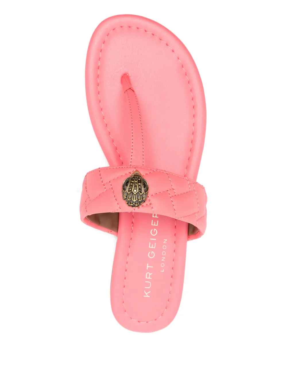 KG Kurt Geiger quilted embellished slippers Pink