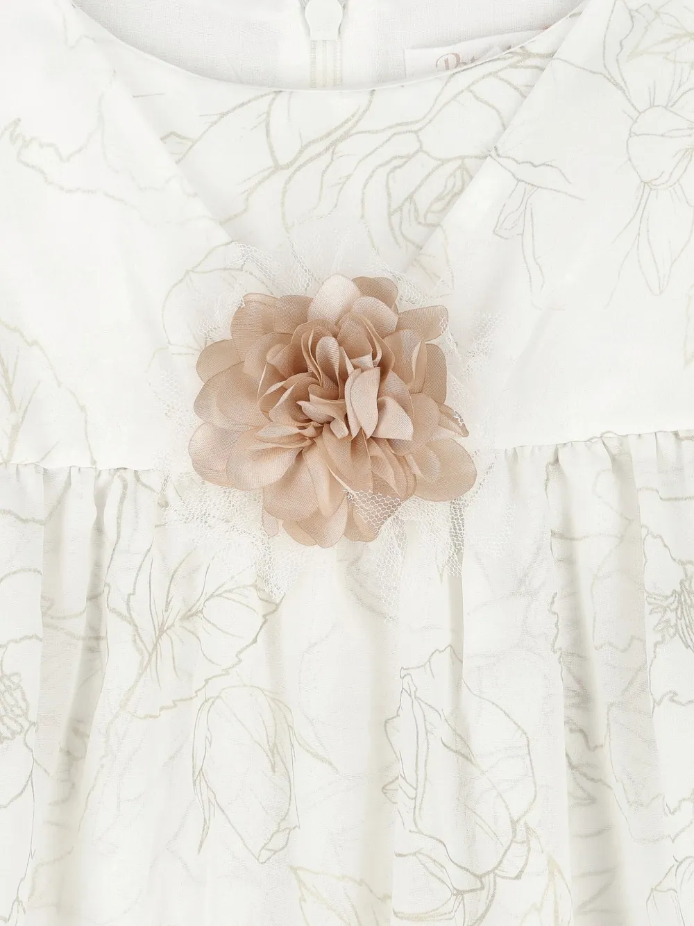 Patachou Gelaagde jurk met bloemenprint Wit