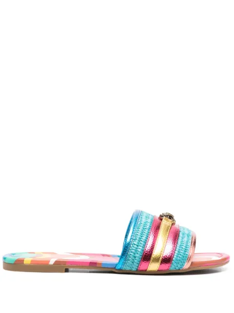 KG Kurt Geiger slippers con motivo de rayas metalizadas