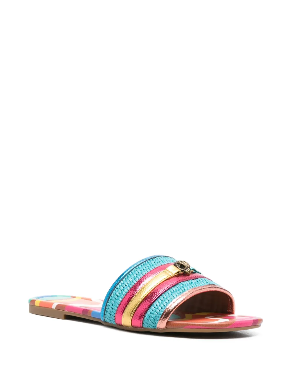 KG Kurt Geiger metallic-striped patterned slippers | Image 2
