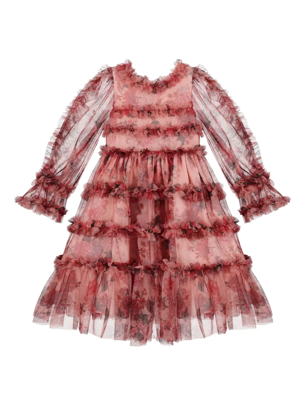Patachou Jurk met bloe print Roze