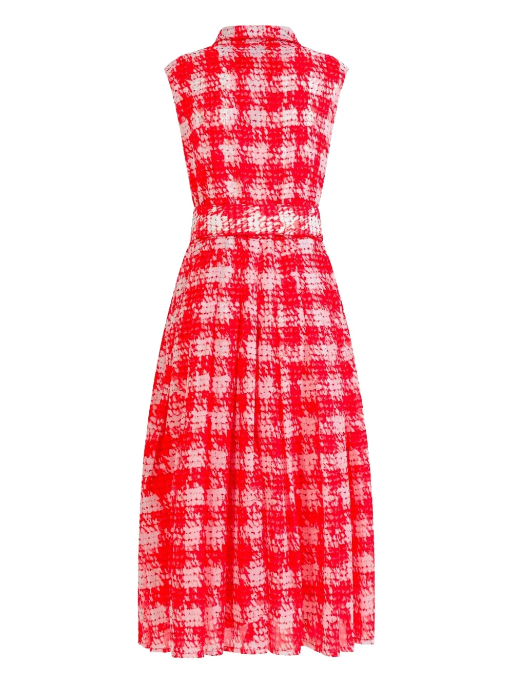 Samantha Sung checked belted midi dress - Rood