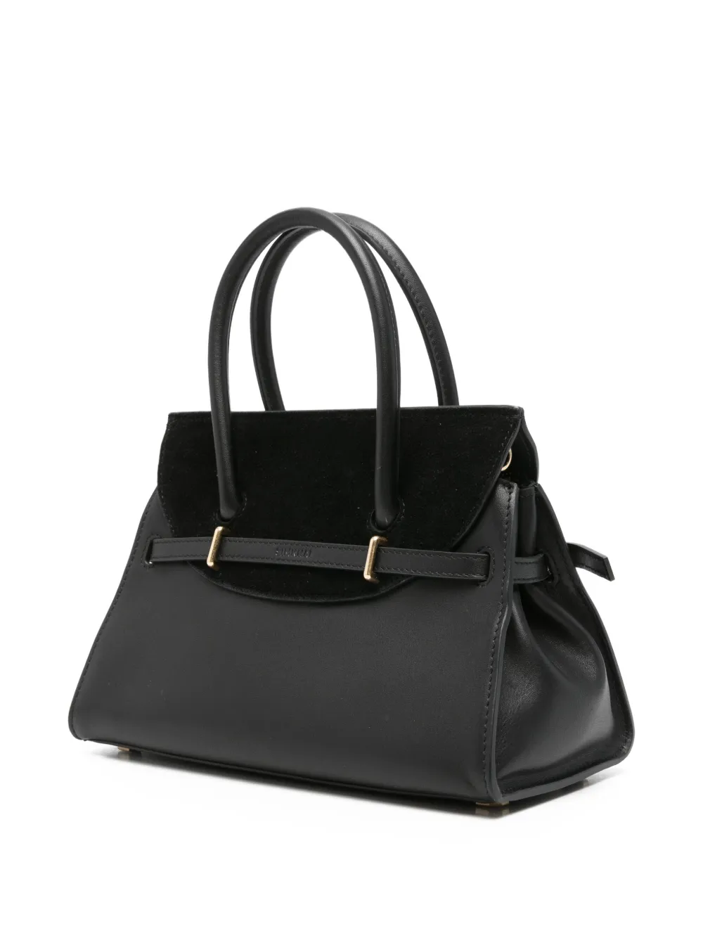 Simkhai small River suede buckle tote bag - Zwart