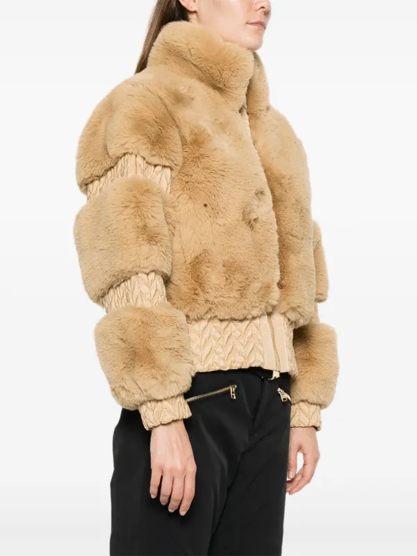 Goldbergh Furry zip-fastening Ski Jacket | Brown | FARFETCH