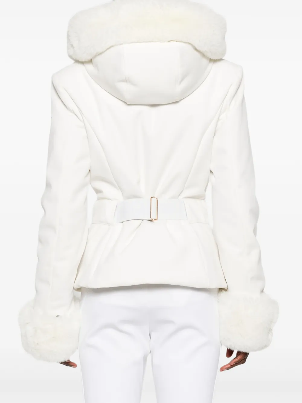Goldbergh Prezioso Faux Fur-trimmed Down Ski Jacket In White