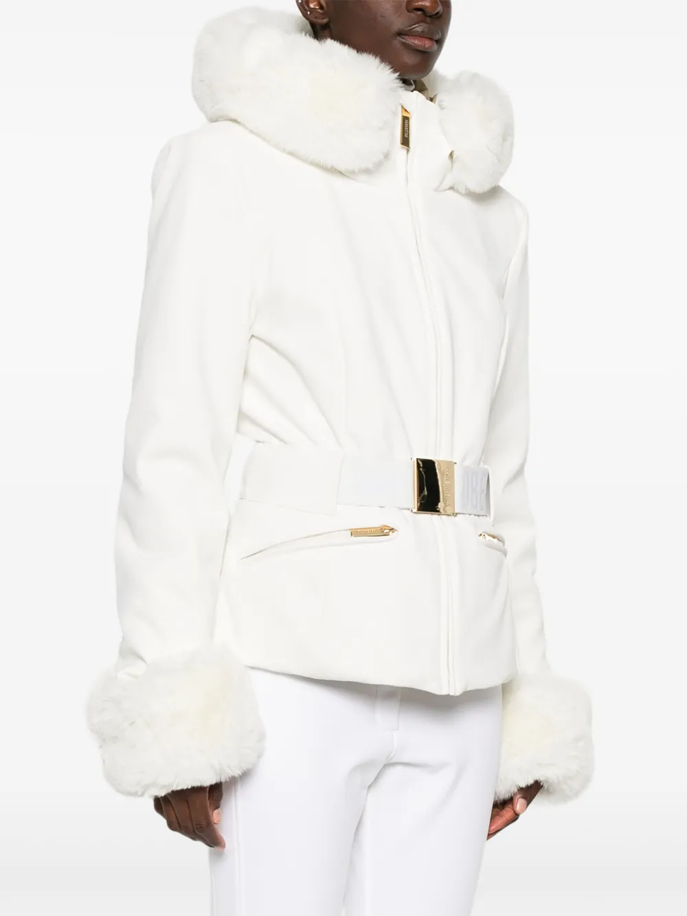Goldbergh Prezioso Faux Fur-trimmed Down Ski Jacket In White