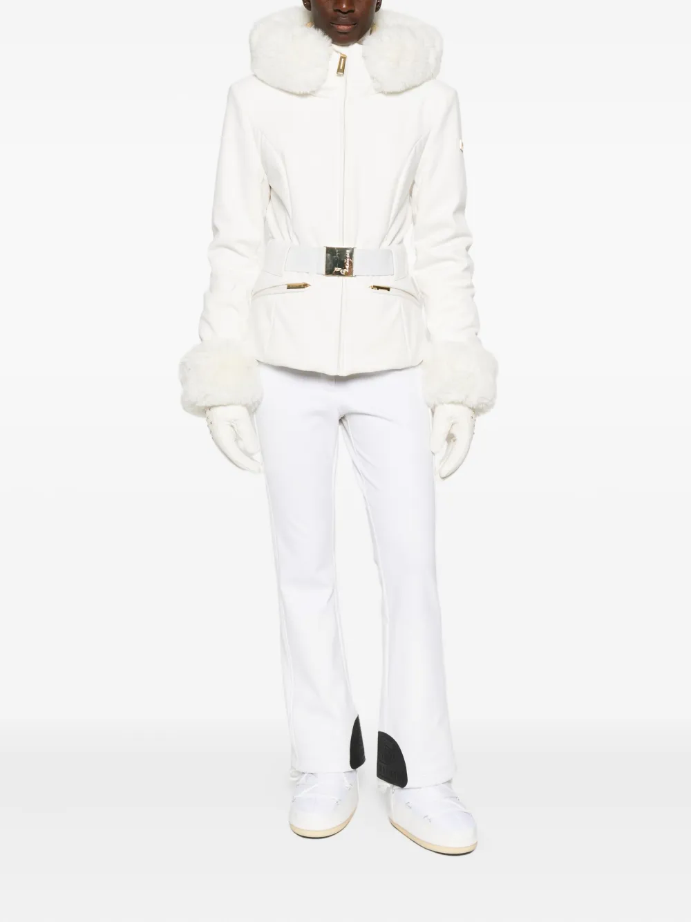 Goldbergh Prezioso Faux Fur-trimmed Down Ski Jacket In White