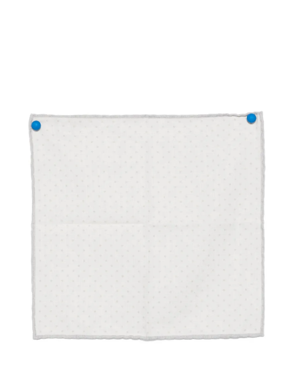 Eleventy Fazzoletto da taschino a pois - Bianco