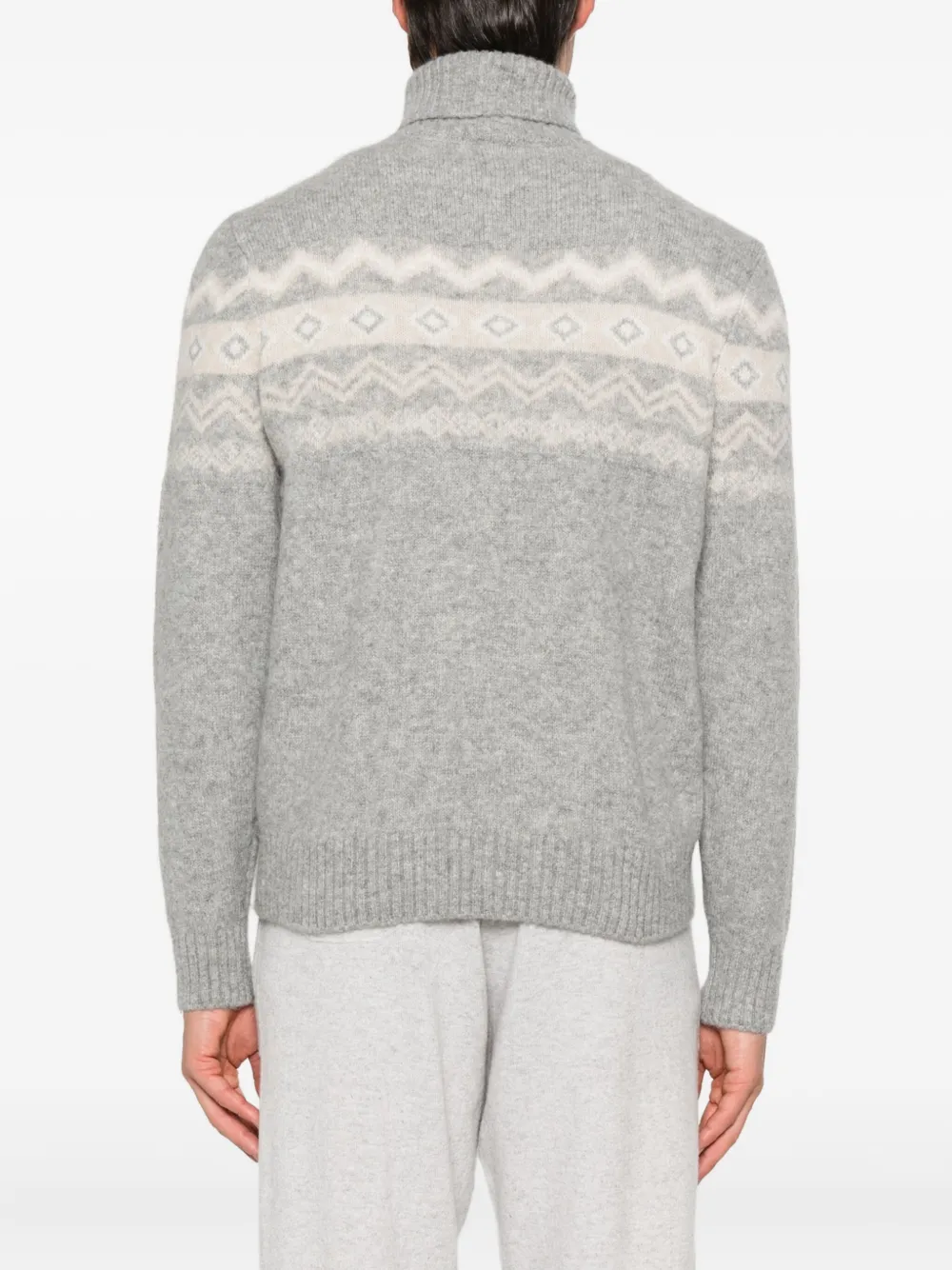 Eleventy Coltrui met jacquard Grijs