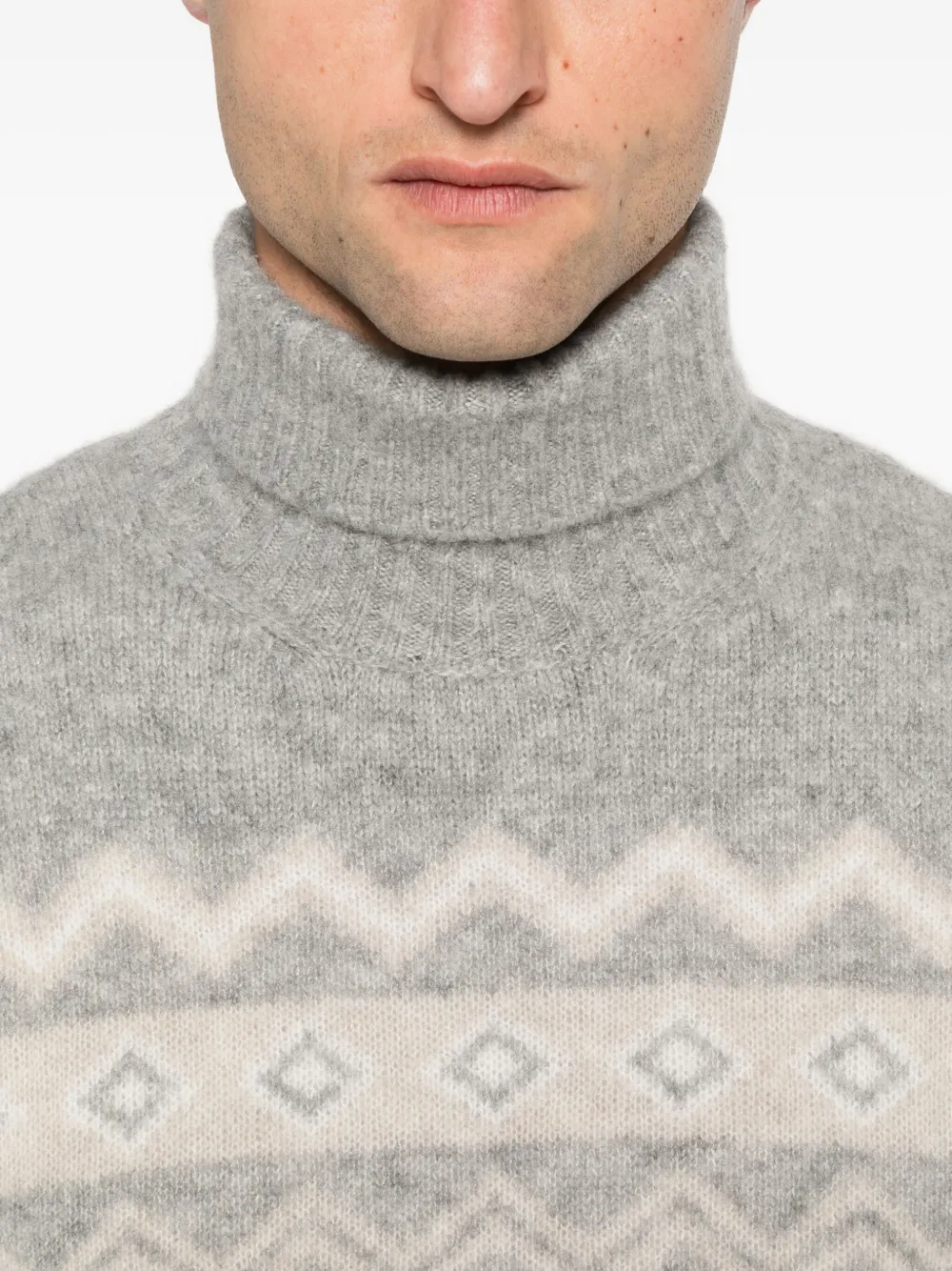 Eleventy Coltrui met jacquard Grijs