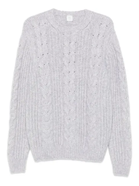 Eleventy cable-knit crew-neck sweater
