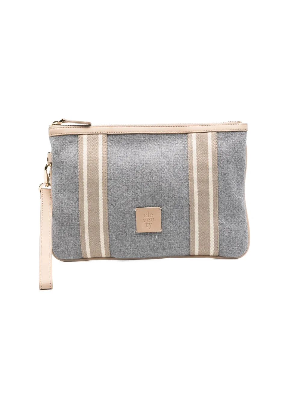 Eleventy Clutch a righe - Grigio