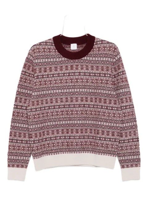 Eleventy jacquard crew-neck sweater