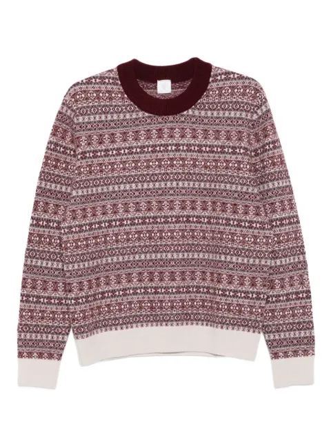Eleventy jacquard crew-neck sweater