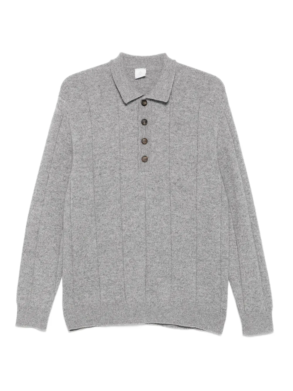 Eleventy Geribbeld poloshirt Grijs