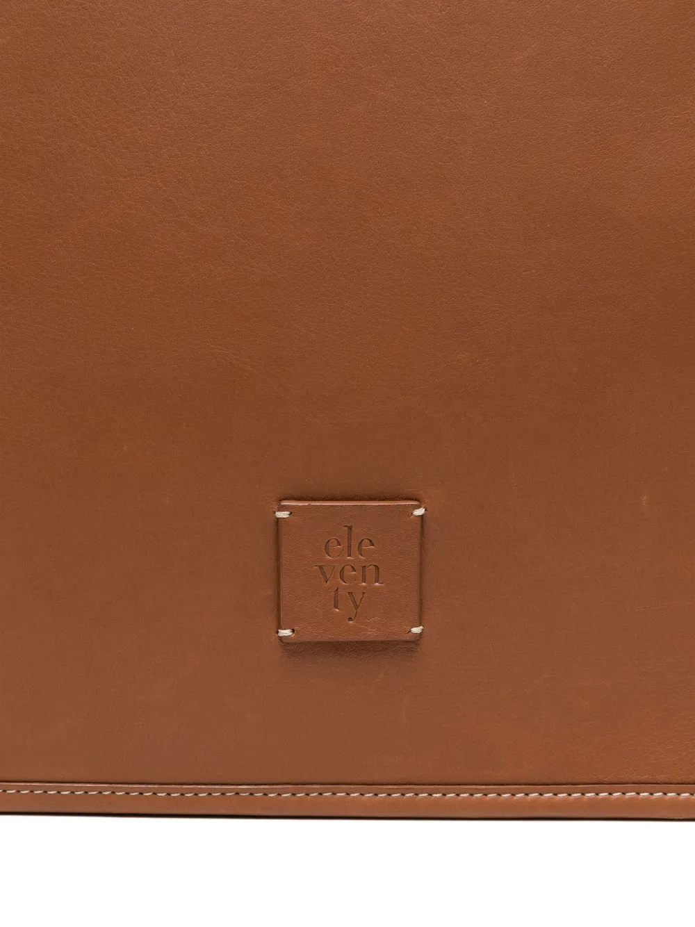 Eleventy Leren laptoptas Bruin