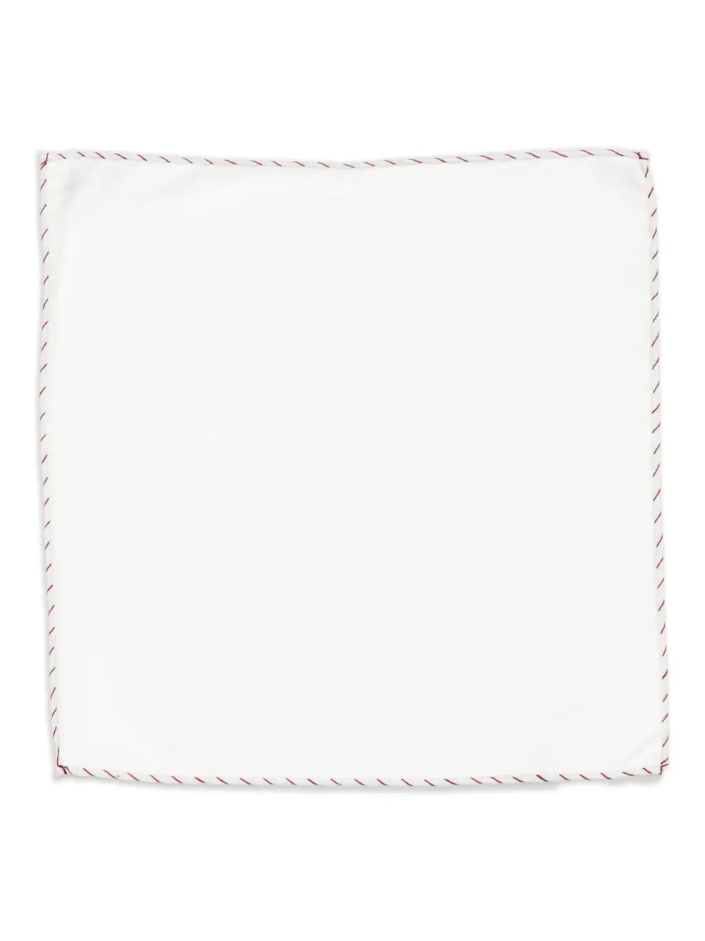 Eleventy cotton contrast-trim pocket square | White | Image 1