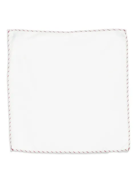 Eleventy cotton contrast-trim pocket square