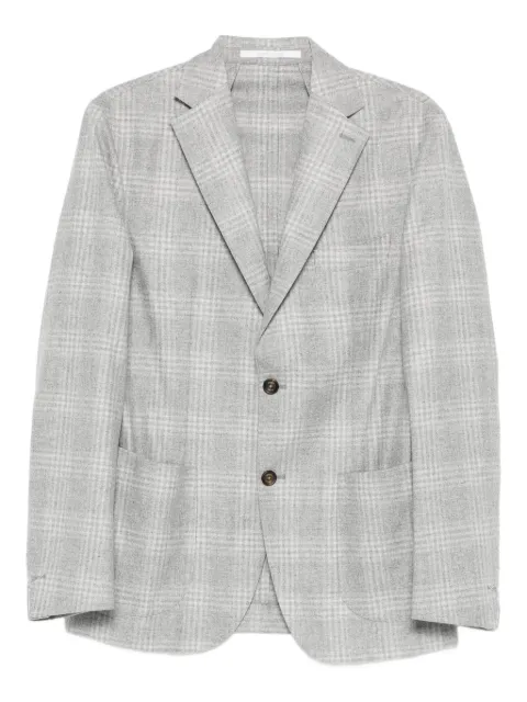 Eleventy checked single-breasted blazer