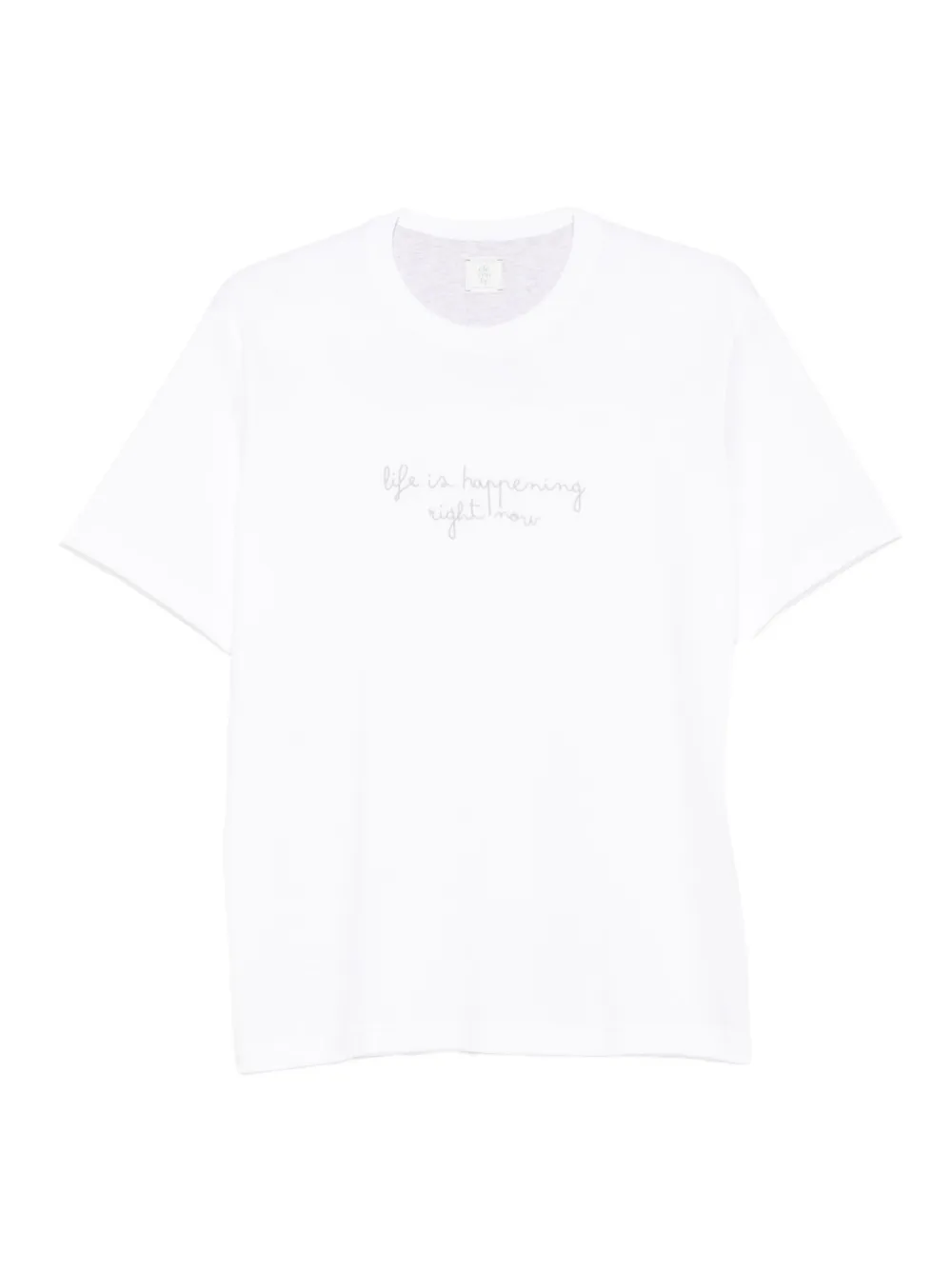 Eleventy T-shirt met borduurwerk Wit