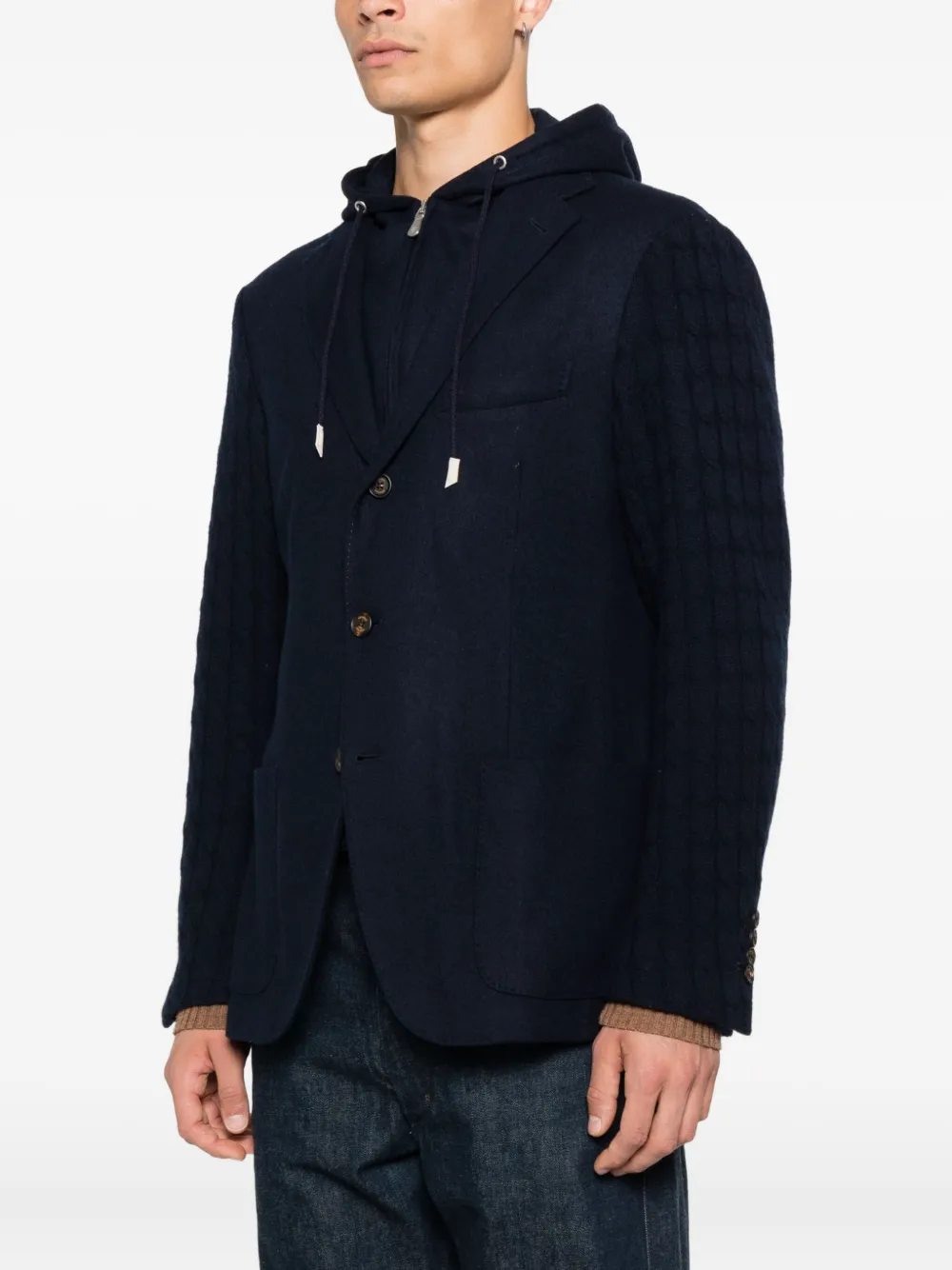 Eleventy Blazer met enkele rij knopen Blauw